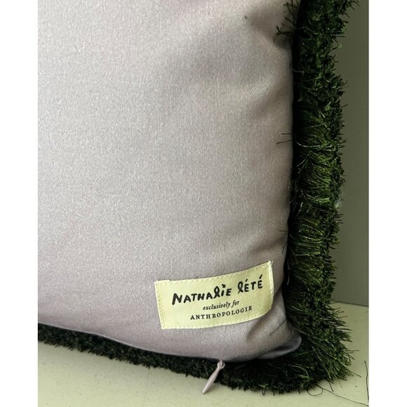 Anthropologie Nathalie Lete Marais Embroidered Sateen Pillow Mushrooms - Picture 4 of 4